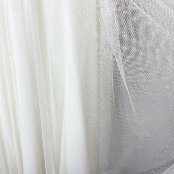 Allure Bridals Womens Wedding Dress Style 9373 Ivory Silver Beaded A-Line Sz 6 - Picture 6 of 14